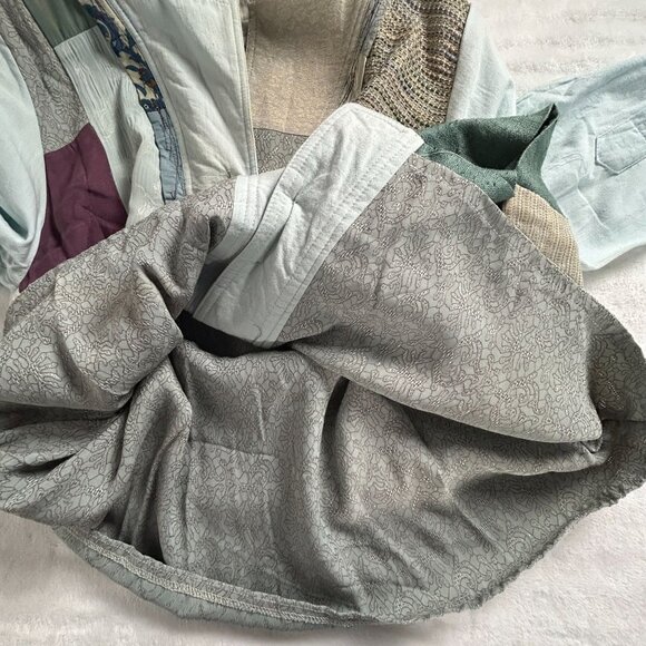 Donna Jessica Womens Patchwork Lagenlook Oversized Hippie Jacket Size 1 Artsy - Picture 5 of 9